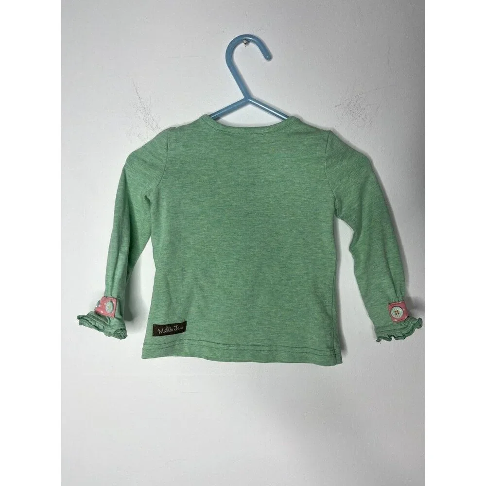 Matilda Jane Green Grass Tee Top ‎ The Adventure Begins Shirt Size 6-12 Months